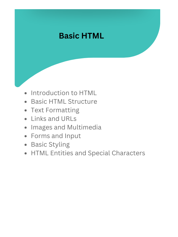 HTML Basic syllabus