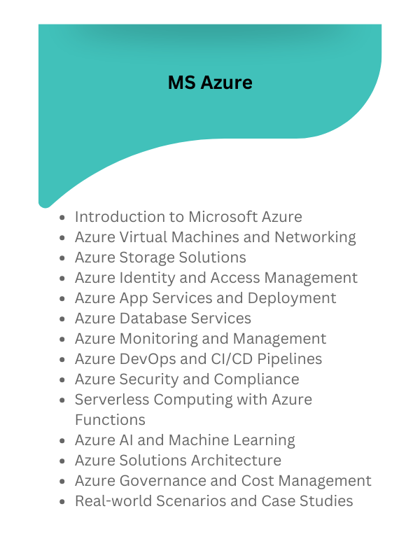 MS Azure syllabus