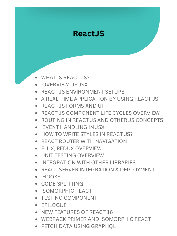 reactjs syllabus