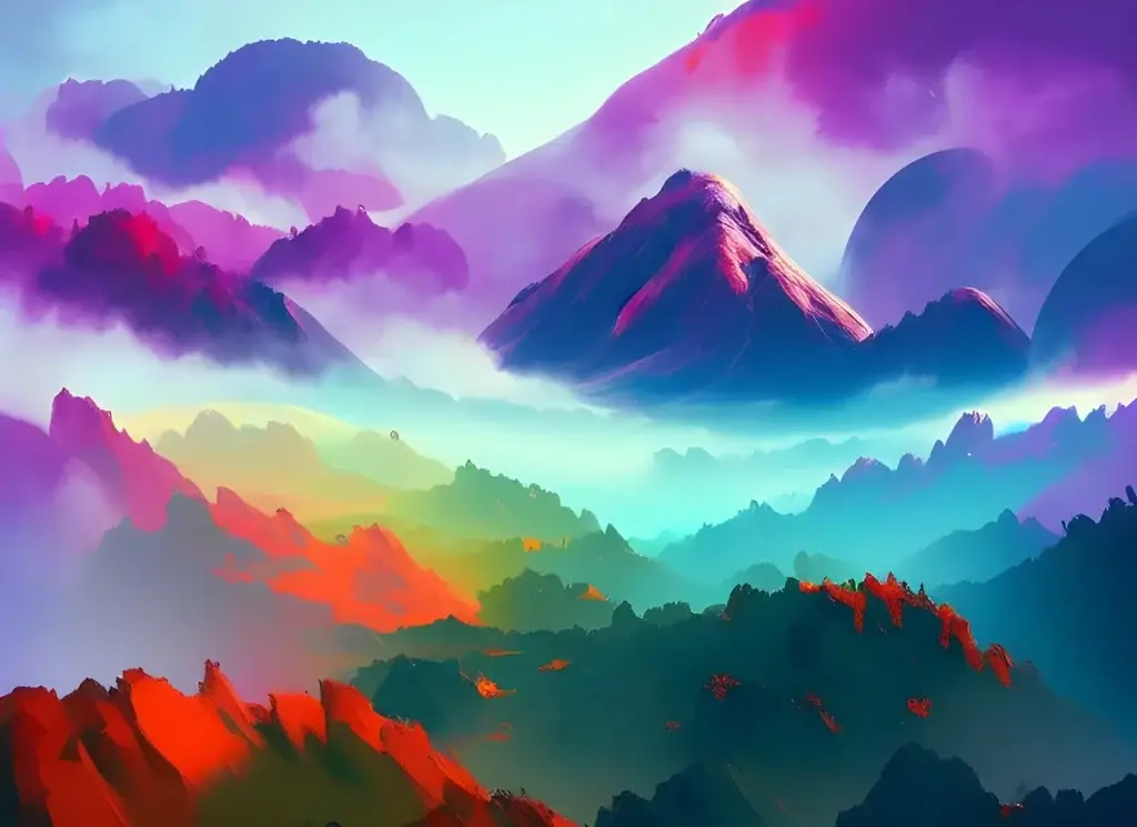 A digital painting created by an AI algorithm.